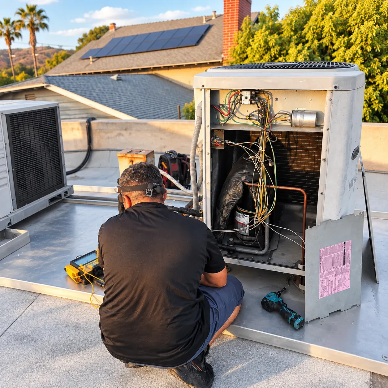 Heating and cooling system service